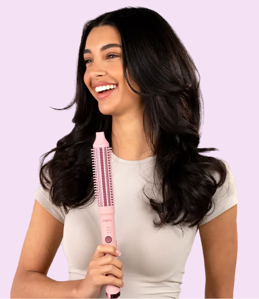 Slim hot brush hair tool